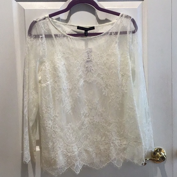 White House Black Market Tops - NWT White House Black Market Lace top Size-S